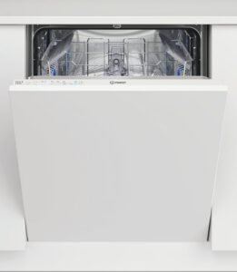 Lave-vaisselle Indesit D2IHL326 - Tout-intégrable - 5 programmes - Fast & Clean 28' - Push & Go - Panier supérieur réglable - Sécurité anti-débordement - 46 dB
