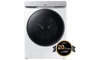Lave-linge frontal Samsung WF20DG8650BW 20kg B - Moteur DIT - ecobubble™ - Programme anti-allergènes - Connectivité - AI Wash™, AI Control - Panneau blanc, Hublot noir