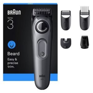 Recortadora Braun BeardTrimmer 3 BT3560 40 niveles 2 peines NiMH 50min Negro/Gris