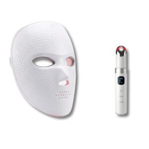 Coffret Éclat & Regard – Masque LED Professionnel, Appareil Yeux EMS Anti-Âge, Visage & Soin