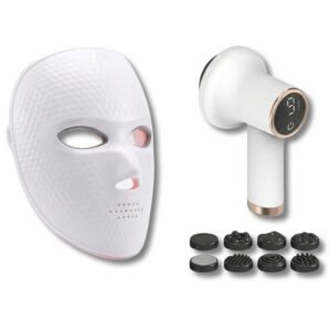 Coffret Beauté & Silhouette – Masque LED Visage Professionnel & Masseur Anti-Cellulite Raffermissant