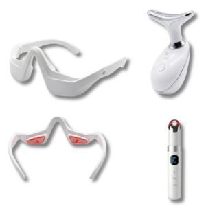 Coffret Regard Zéro Fatigue & Teint Éclatant – Soin Visage EMS LED + Masque Oculaire + Dispositif Yeux Anti-Âge, Routine Beauté Professionnelle