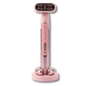 Appareil Anti-Âge Visage 5-en-1 – RF Radiofréquence, EMS Micro-Courant, LED, Chaleur & Vibrations – Soin Peau & Cou