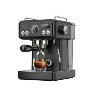 Machine à café HIBREW H10A, 20 bars, réservoir d'eau de 1,8 L, noire.