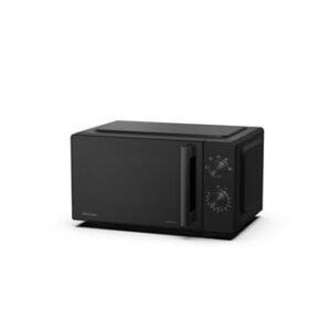 Micro-ondes Hisense H20MOBP1HGI 20 L avec gril Inverter noir, 700 W + 800 W, ouverture latérale, commandes rotatives, plateau verre 25,5 cm