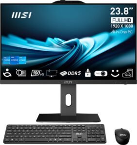 MSI Pro AP242P 14M-813EU Intel® Core™ i7 i7-14700 60,5 cm (23.8) 1920 x 1080 pixels PC All-in-One 16 Go DDR5-SDRAM 1 To SSD Windows 11 Pro Wi-Fi 6E (802.11ax) Noir