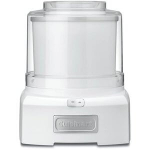 Sorbetière Cuisinart ICE21E 1,4 L 35 W BPA-Free Blanc, bol double isolation, couvercle transparent easyLock