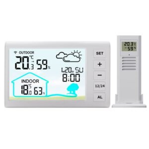 Station météo sans fil multifonctionnelle avec écran