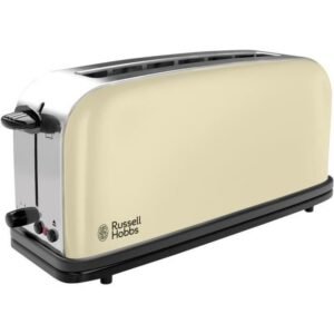 Grille-pain long Russell Hobbs Colours Plus 21395-56 2 tranches crème extra-long 6 niveaux décongélation réchauffage