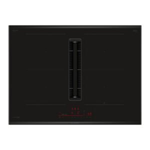 Table induction encastrable Bosch AccentLine PVQ795H26E 71 cm hotte intégrée 4 zones commande frontale Noir