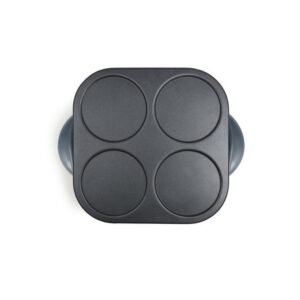Mini crêpière party LIVOO DOC266G 4 emplacements Ø12 cm 1500 W revêtement antiadhésif thermostat automatique poignées Gris/Noir