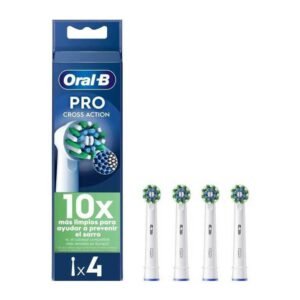 Brossettes Oral-B Pro Cross Action Remplacement 4 unités Tête ronde Blanc multicolore
