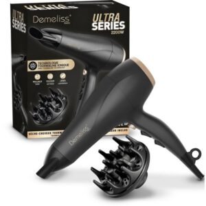 Sèche-cheveux Saint Algue Demeliss Ultra Series 2200 W Noir avec diffuseur