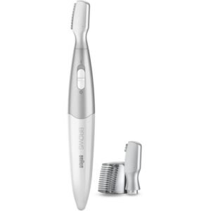 Mini tondeuse de précision BRAUN FG1106 sourcils et visage argent blanc