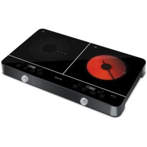 Plaque de cuisson SENCOR SCP 4001BK induction et radiant 3400 W noire