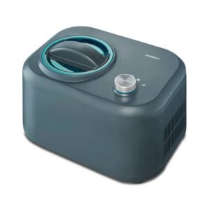 Sorbetière à compresseur MEDION MD 10169 1 L Blue, 100 W, bol aluminium, cuve amovible, couvercle transparent, minuterie et voyant, refroidissement jusqu'à env. -35 °C