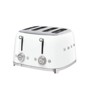 Grille-pain 4 tranches Smeg TSF03WHEU 2000 W Blanc