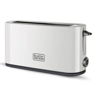 Grille-pain Black and Decker BXTO1001E Fonction d'arrêt du grille-pain Sept niveaux de température 1000 W Blanc