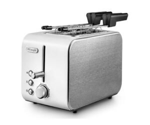 Grille-pain 2 tranches DeLonghi CTX 2203.W Argent Blanc 550 W