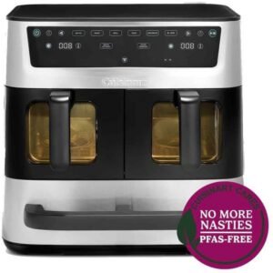 Friteuse sans huile CUISINART Airfryer AFT13XSSE Trizone 3 bacs 13,6 L Panneau tactile 2400 W Inox Noir
