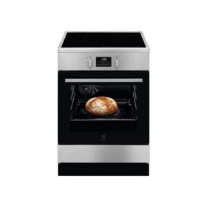 Cuisinière Electrolux LKI640201X induction 60 cm 4 foyers four ventilé SurroundCook acier inox noir verre