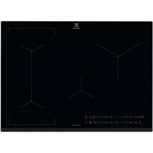 Table de cuisson à induction Electrolux EIV734 4 zones Bridge Noir, commande tactile, écran intégré, minuterie numérique, 7350 W