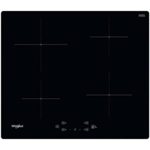 Table de cuisson induction encastrable Whirlpool WS Q2160 NE 4 foyers 7200 W Noir vitrocéramique commandes tactiles avant
