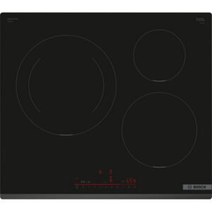 Table de cuisson à induction Bosch Serie 6 PIJ631HB1E 60 cm 3 zones 7 400 W Noir Home Connect