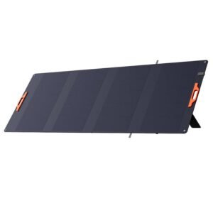 Panneau solaire pliable OSCAL PM400 SE 400 W, cellules solaires monocristallines à haut rendement (24,6 %), surface ETFE, sortie MC4, béquille réglable, idéal pour le camping et les véhicules de loisirs.