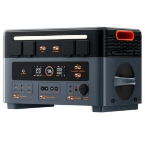 Station d'alimentation portable Oscal PowerMax2400 Pro, générateur extérieur 2400 W (2016 Wh), batterie LiFePO4 (plus de 3500 cycles), deux haut-parleurs, charge rapide 1,2 h, application intelligente