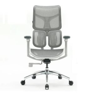 S100 Chaise ergonomique – Double soutien lombaire dynamique, Blanc