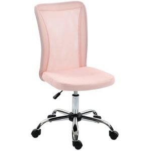 Roline Chaise de bureau ergonomique maille rose réglable pivotante