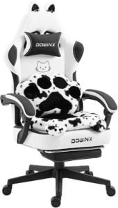Pattes de chat repose-pieds assise sans ailes noir/blanc
