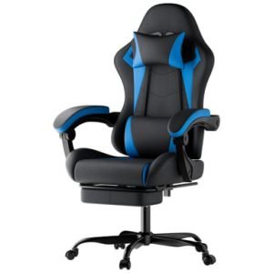 Chaise Gaming Ergonomique Roline Fauteuil Gamer Adulte Noir et Bleu