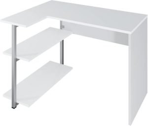 Bureau avec étagères LEVIRA Sieg II Gris et Blanc