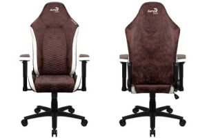 Aerocool Fauteuil Crown AeroSuede Marron Blanc