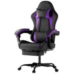 Chaise Gaming Ergonomique Roline Siège Gamer Noir Violet