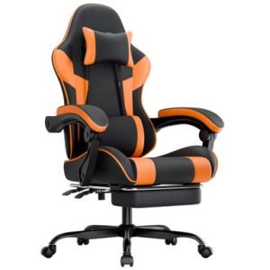 Chaise Gamer Ergonomique Roline Noir Orange