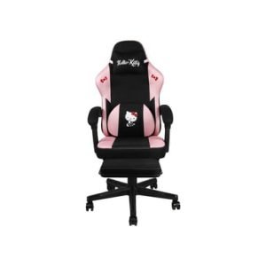 Chaise gaming de bureau Konix Hello Kitty Noir Rose