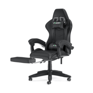 Chaise de jeu réglable repose-pieds Noir