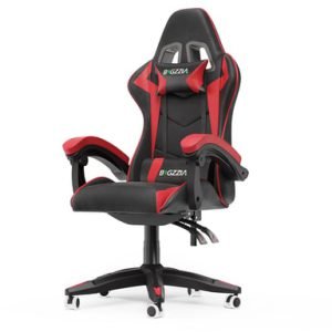 Chaise de jeu inclinable cuir PU Rouge