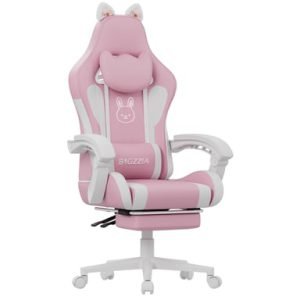 Chaise de jeu oreilles de chat Rose blanc