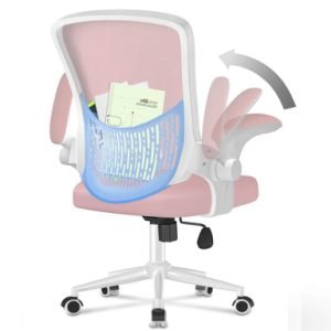 Chaise de bureau ergonomique maille Rose