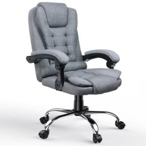 Chaise de bureau ergonomique grand siège Gris foncé
