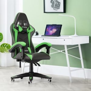 Chaise de jeu inclinable cuir PU Vert