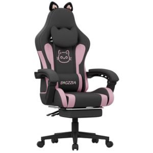 Chaise de jeu oreilles de chat Rose noir