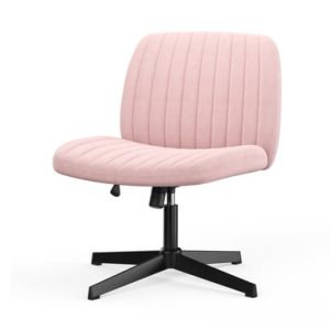 Chaise de bureau moderne sans accoudoirs Rose