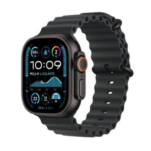 Watch Ultra 2 (GPS + 4G) Boîtier en Titane Noir de 49mm avec Bracelet Ocean, Noir