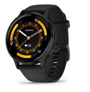 Garmin Venu 3 Wifi, Boitier noir et bracelet en silicone, Noir