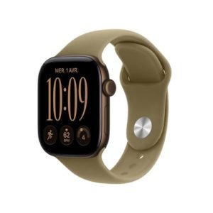 Watch Serie 12 (GPS + Cellular) Boitier de 46 mm en Aluminium Bronze foncé avec bracelet sport Olive - M/L
